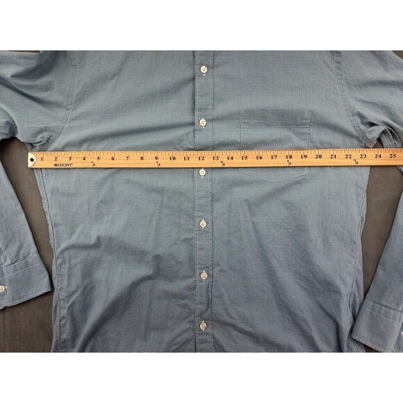 J Crew Shirt Mens XL Blue Green Micro Check Ludlow Slim Fit Button Down Casual - Picture 8 of 9